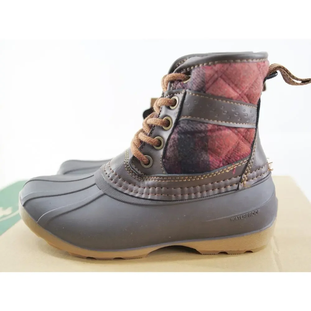 Kamik Sierra Mid Waterproof Winter Boots Girls‎ Ankle Dark Brown Size 12